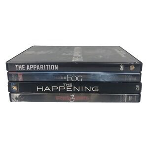 Scary Movies DVDs Lot of 4 Apparition The Fog The Happening‎ Jeepers Creepers 3
